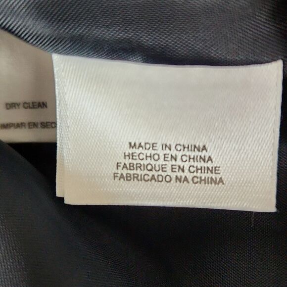 Jones New York Signature Navy White Stripe Double Breasted Cropped Blazer 12 - Picture 8 of 11